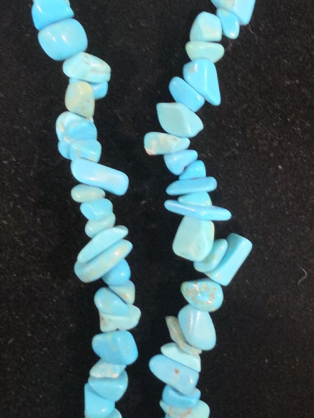 Turquoise Chip Necklace with Steer Western Pendant & Earrings - Picture 5 of 5